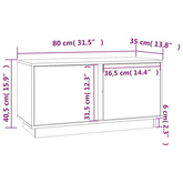 vidaXL Szafka pod TV, miodowy brąz, 80x35x40,5 cm, lite drewno sosnowe