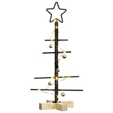 Metalowa choinka świąteczna z podstawą Czarny 59,5 cm