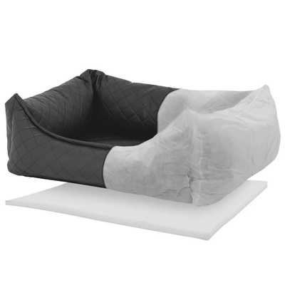 Madison Legowisko dla psa Skai Check, 100x80x25 cm, szare