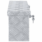 Aluminiowa skrzynia, 48,5 x 14 x 20 cm, srebrna