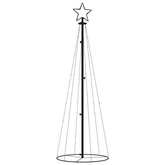 vidaXL Choinka stożkowa, 108 ciepłych białych LED, 70x180 cm