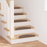 Samoprzylepne maty na schody 15 pcs Brązowy 56 x 17 x 3 cm