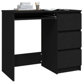 vidaXL Biurko, czarne, 90x45x76 cm, materiał drewnopochodny