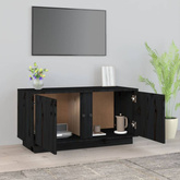 vidaXL Szafka pod TV, czarna, 80x35x40,5 cm, lite drewno sosnowe