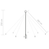vidaXL Choinka z lampek ułożonych w wodospad, 400 diod LED, 2,5 m