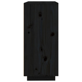 vidaXL Szafka, czarna, 60x35x80 cm, lite drewno sosnowe