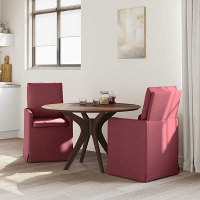 Krzesła jadalne 2 szt. tkanina czerwone wino 57 x 67 x 98 cm