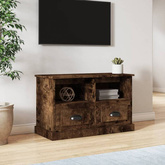 vidaXL Szafka pod TV, przydymiony dąb, 80x35x50 cm