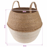 Doniczka z uchwytami 2 pcs Biały ? 32 x 32 cm 100% Trawa morska