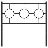 Metalowe wymienne wezgłowie, czarne, 90 cm