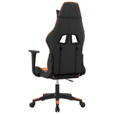 vidaXL Fotel gamingowy, czarno-pomarańczowy, sztuczna skóra model standard