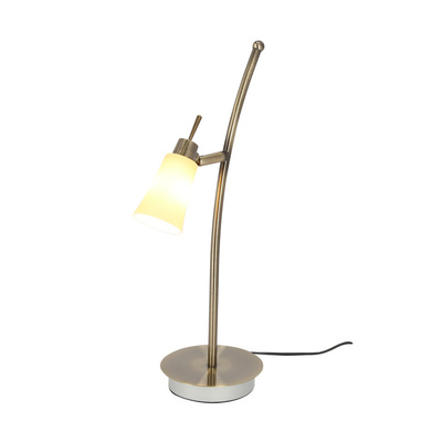 Lampka stołowa 1xG9 55cm patynowa/biała Kroton 33-88942