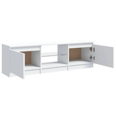 vidaXL Szafka pod TV z oświetleniem LED, biała, 120x30x35,5 cm