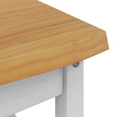 Stolik kawowy EKAI Biały 100 x 60 x 45,5 cm Lite drewno sosnowe