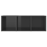 vidaXL Szafka pod TV, szara na wysoki połysk, 107x35x37 cm