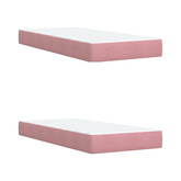 Łóżko ottoman z materacem Z zagłówkiem 2 pcs różowy Welur