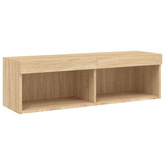 vidaXL Szafka pod TV z oświetleniem LED, dąb sonoma, 100x30x30 cm