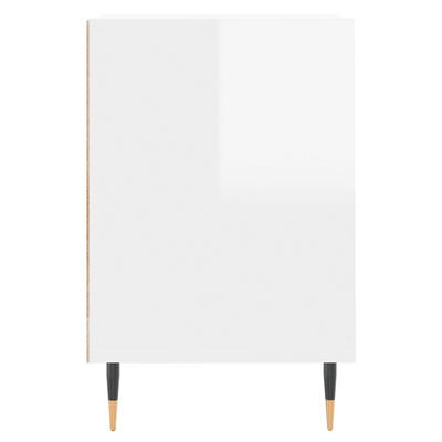 Szafka pod TV, wysoki połysk, biała, 160x35x55 cm vidaXL