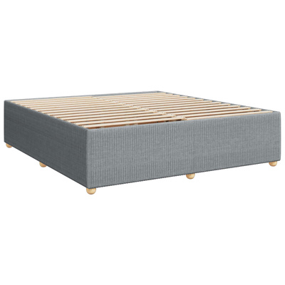 Łóżko z box spring LED z materacem jasnoszary 160 x 200 cm