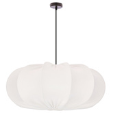 Lampa wisząca CAFEE' skandynawska - z abażurem kremowym latte 52 cm - minimalistyczne oświetlenie sufitowe w stylu japandi E27
