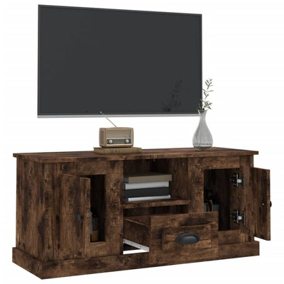 vidaXL Szafka pod TV, przydymiony dąb, 100x35,5x45 cm