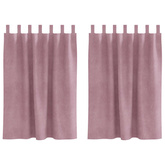 Zasłony zaciemniające 2 pcs Ciemny Róż 140 x 140 cm Aksamit