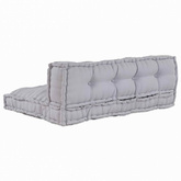 Poduszka do sofy paletowej 2 pcs Szary 120 x 80 x 38 cm tkanina