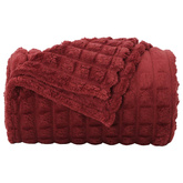 Koce narzutowe 6 pcs Bordeaux Czerwony 150 x 130 cm Polar