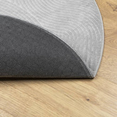 vidaXL Dywan IZA z krótkim włosiem, szary, Ø 100 cm