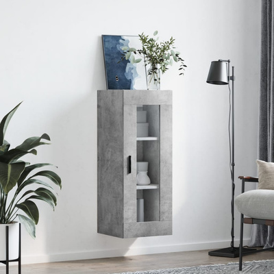 vidaXL Szafka wisząca, szarość betonu, 34,5x34x90 cm wariant 6