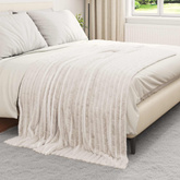 Koce narzutowe 6 pcs Kremowy 200 x 150 cm Polar