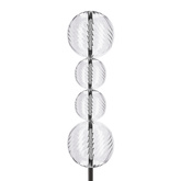 Lampa podłogowa Playa szklana transparentna czarna LED 15W 3000K z kloszami kula