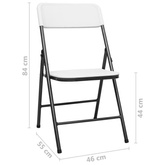 vidaXL Składane krzesła ogrodowe, 4 szt., HDPE, białe