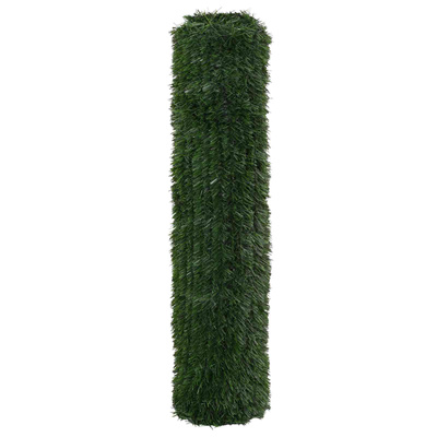 Sztuczne Ogrodzenie Ciemnozielony 1,5 x 5 m PVC i stal