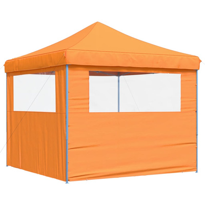 Namiot imprezowy typu pop-up z 2 ściankami, pomarańczowy