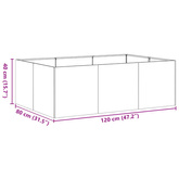 Doniczka Rusty 120x80x40 cm Stal nierdzewna