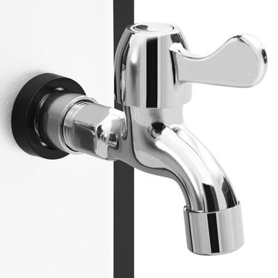 Ogrodowy prysznic solarny z końcówką prysznicową i kranem, 35 L