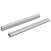 Drążek do szafy 2 pcs Srebrny 316 x 15 x 29 mm Stop Aluminium