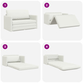 Sofa Bed Biały 124 x 71 x 78 cm Sztuczna skóra