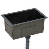 Ręcznie robiony zlewozmywak, czarny, stal nierdzewna