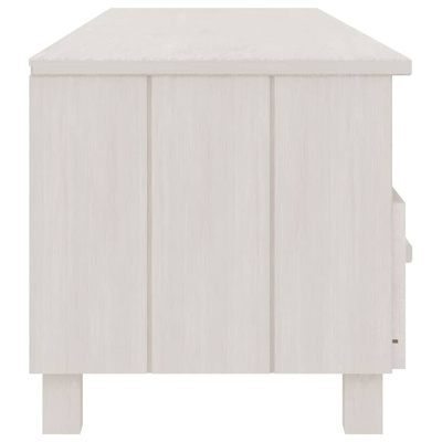 vidaXL Szafka pod TV HAMAR, biała, 158x40x40 cm, lite drewno sosnowe