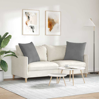 Poduszki na sofę 2 pcs Ciemnoszary 60 x 60 cm tkanina