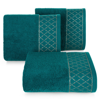 Ręcznik Layla ciemnoturkusowy 70x140