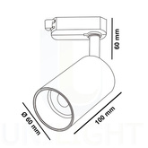 LAMPA SZYNOWA MOBI TRACK GU10 BIALY 1-FAZOWA SZYNOPRZEWÓD