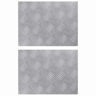 Stopień Prostokątny 2 pcs Srebrny 40 x 30 cm Aluminium