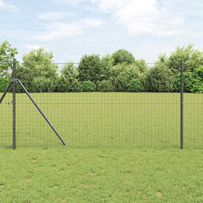 Ogrodzenie Euro 1,4 x 10 m Żelazo pokryte PVC Szary
