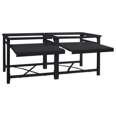 Podstawka na Pralkę 2 pcs Czarny 120 x 56 x 52 cm Stal