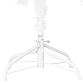 vidaXL Sztuczna choinka z lampkami i bombkami, biała, 120 cm, PVC model standard