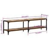 vidaXL Szafka pod TV, 150x30x41 cm, lite drewno mango