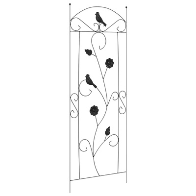 Ogrodzenie Ogrodowe 3 pcs Czarny 110 x 40 cm Stal